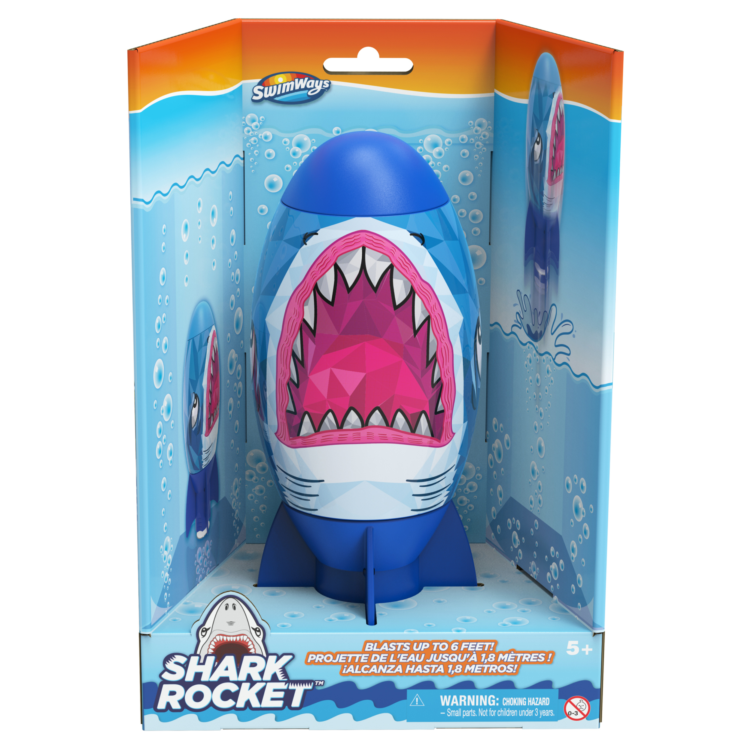 Swimways Shark Rocket Kids Pool Accessories Torpedo Pool Toys Water Rocket Outdoor Games for the Swimming Pool Lake Beach for Kids Ages 5 Up Spin Master