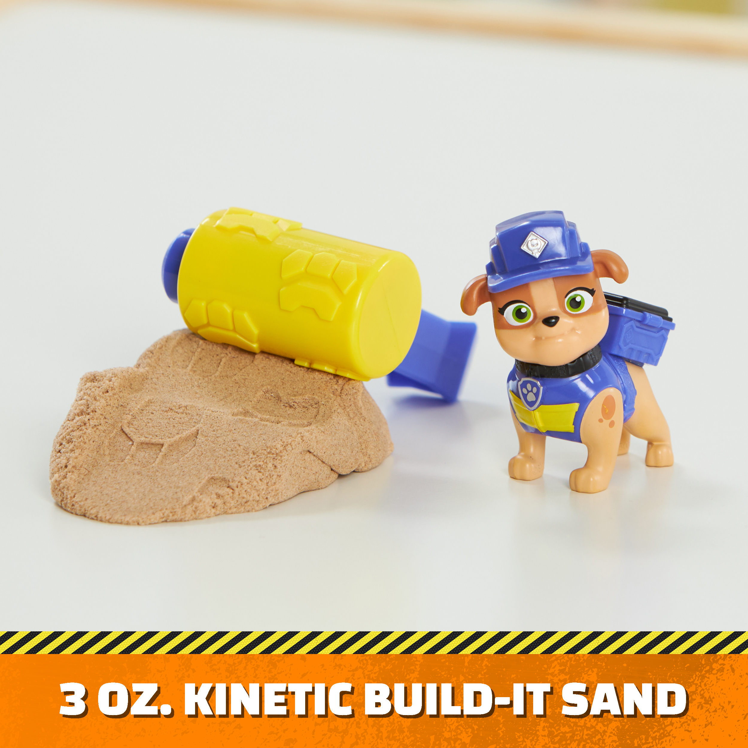 Rubble Crew Rubble and Mix Action Figures Set with 3 oz of Kinetic Build It Sand and 2 Hand Held Building Toys Kids Toys for ages 3 and up Spin Master