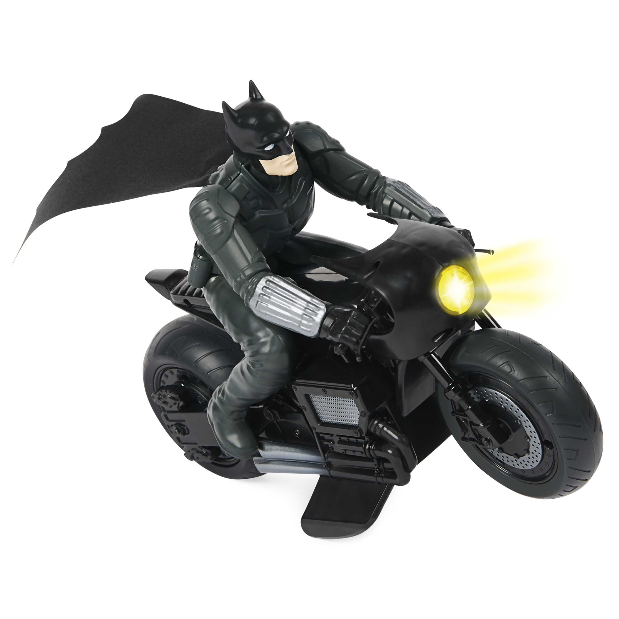 DC Comics The Batman Batcycle RC with Batman Rider Action Figure Official Batman Movie Styling Kids Toys for Boys and Girls Ages 4 and Up Spin Master