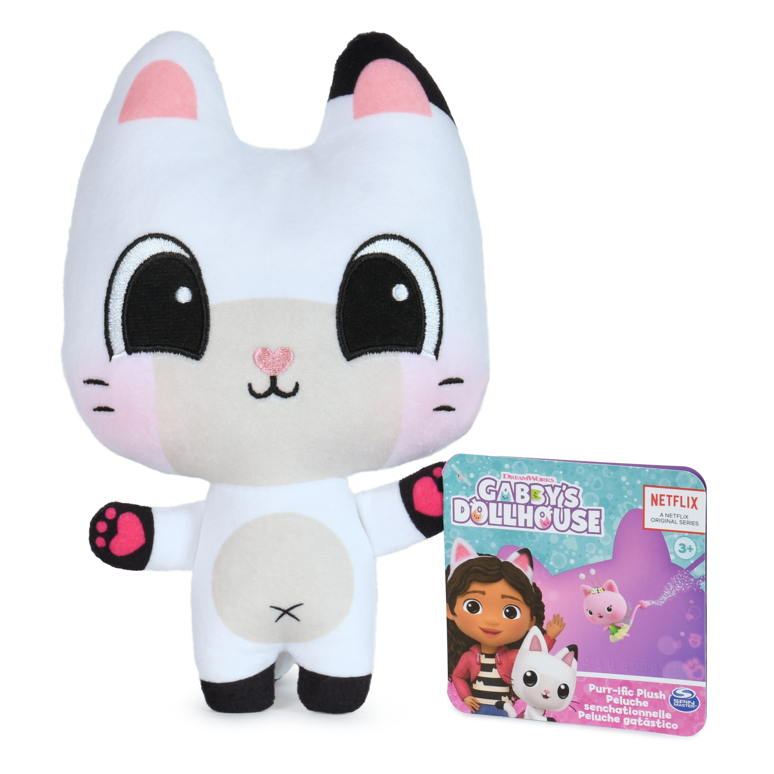 Gabby s Dollhouse 8 inch Pandy Paws Purr ific Plush Toy Kids Toys for Girls Boys Ages 3 and up Spin Master