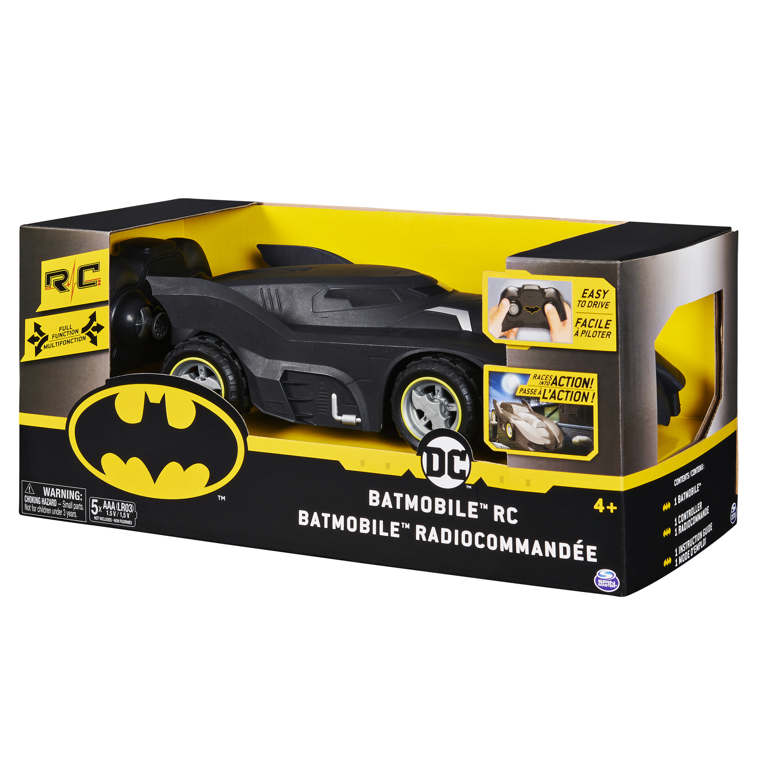 BATMAN Batmobile Remote Control Vehicle 1 20 Scale Kids Toys for Boys Aged 4 and up Spin Master