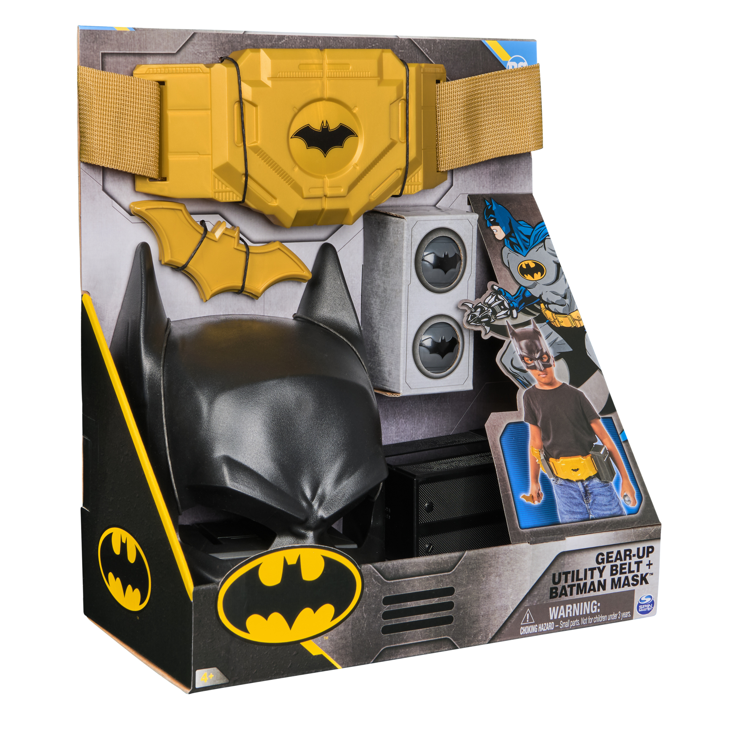 Batman Gear Up Utility Belt Batarangs and Smoke Pellets Super Hero Costume Accessories Kids Roleplay Toys for Boys and Girls Ages 4 Spin Master