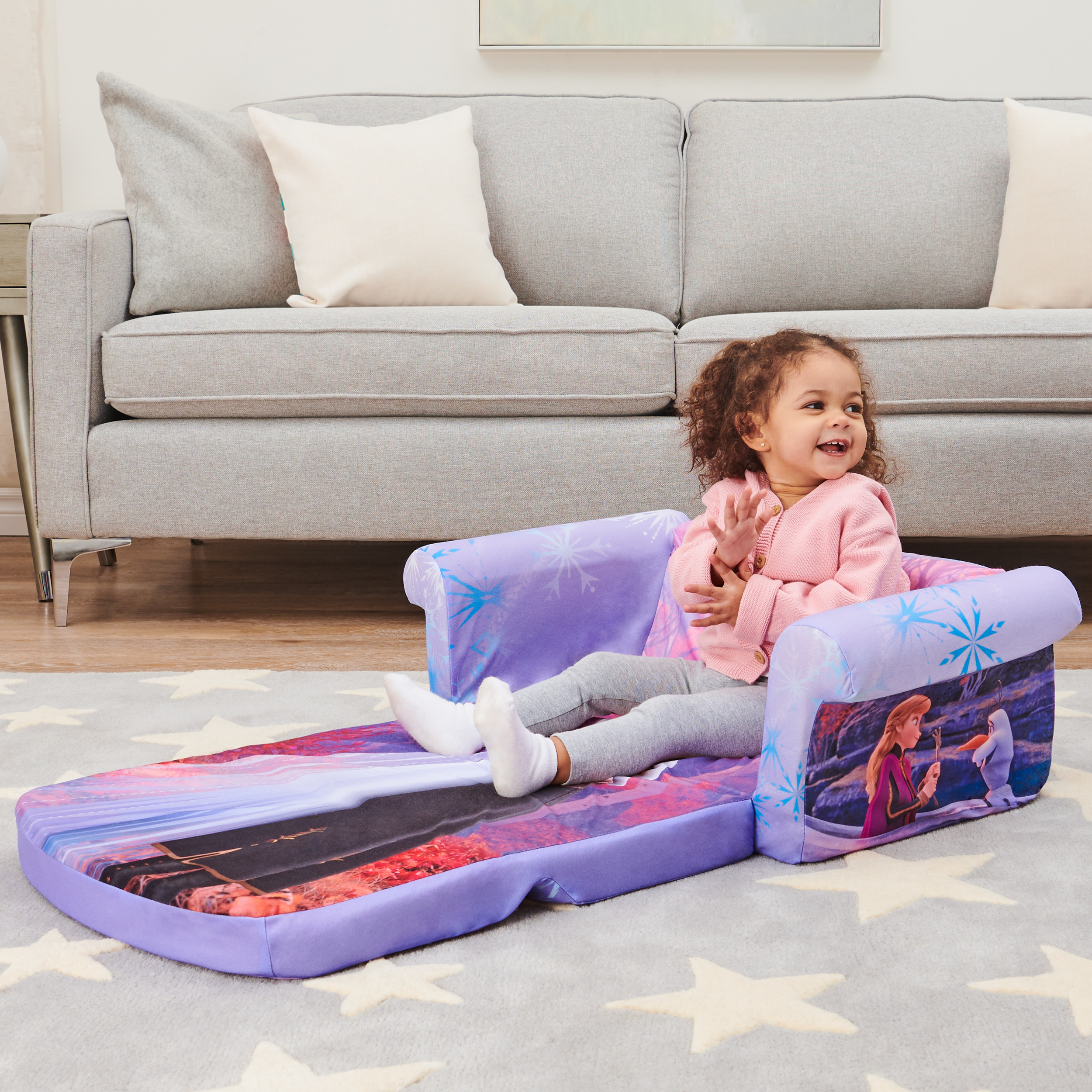 Marshmallow Furniture Children s 2 in 1 Flip Open Foam Compressed Sofa Frozen 1 Spin Master