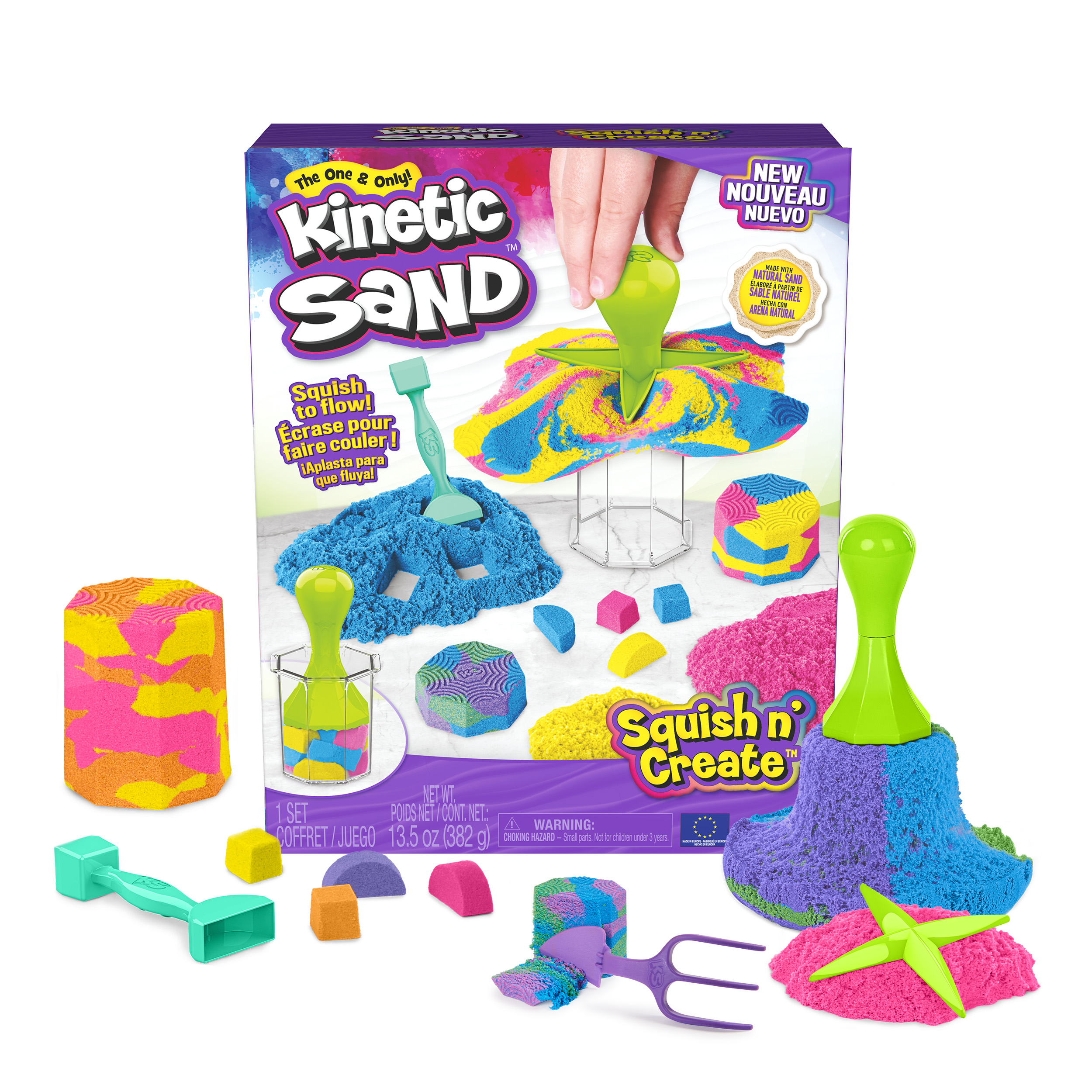 Kinetic Sand Squish N Create Playset Spin Master