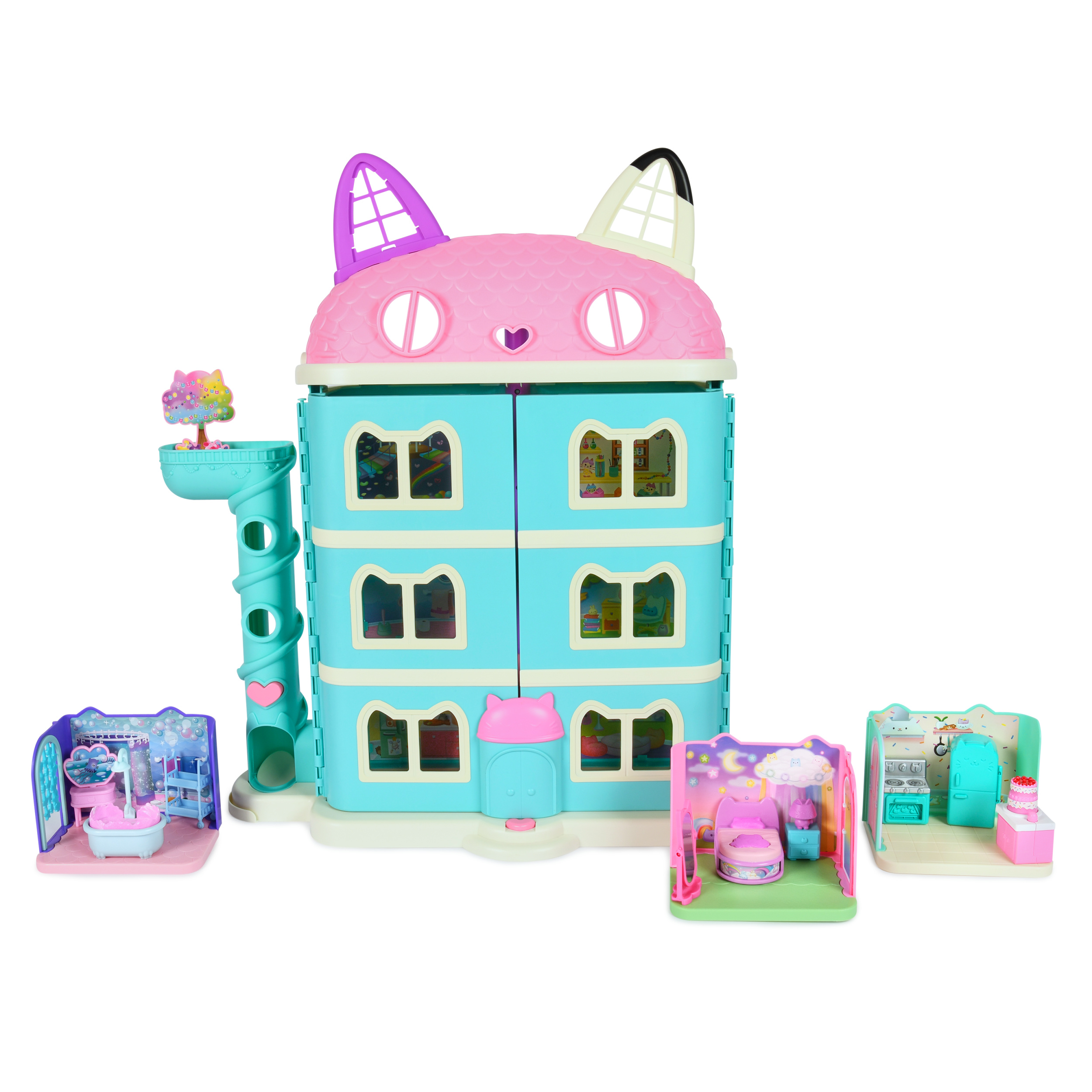 Gabby's Dollhouse Purrfect Dollhouse + All 3 discount Room Sets