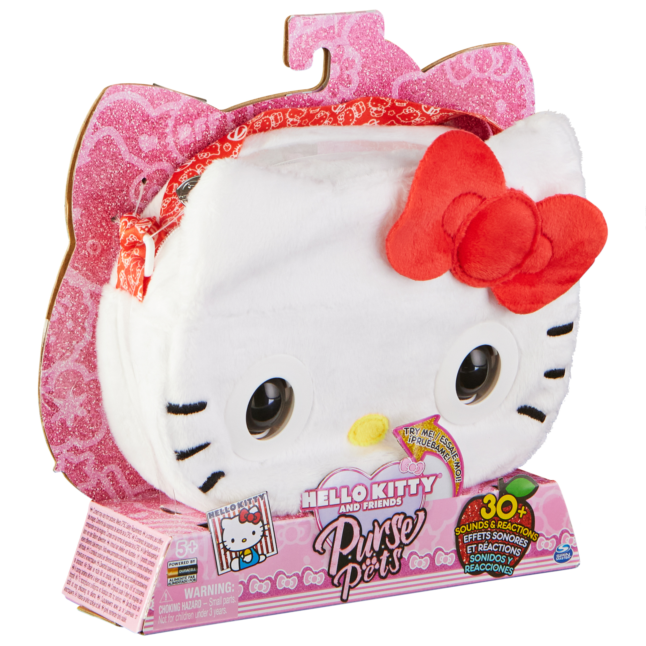 Purse Pets Sanrio Hello Kitty and Friends Hello Kitty Interactive Pet Toy and Handbag with over 30 Sounds and Reactions Kids Toys for Girls Spin Master